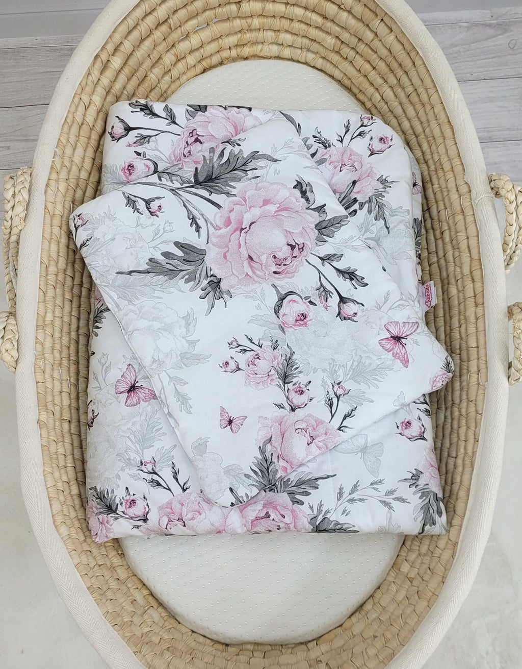 Bedding set 2-pcs 75x100cm NEWBORN- Romantic peonies