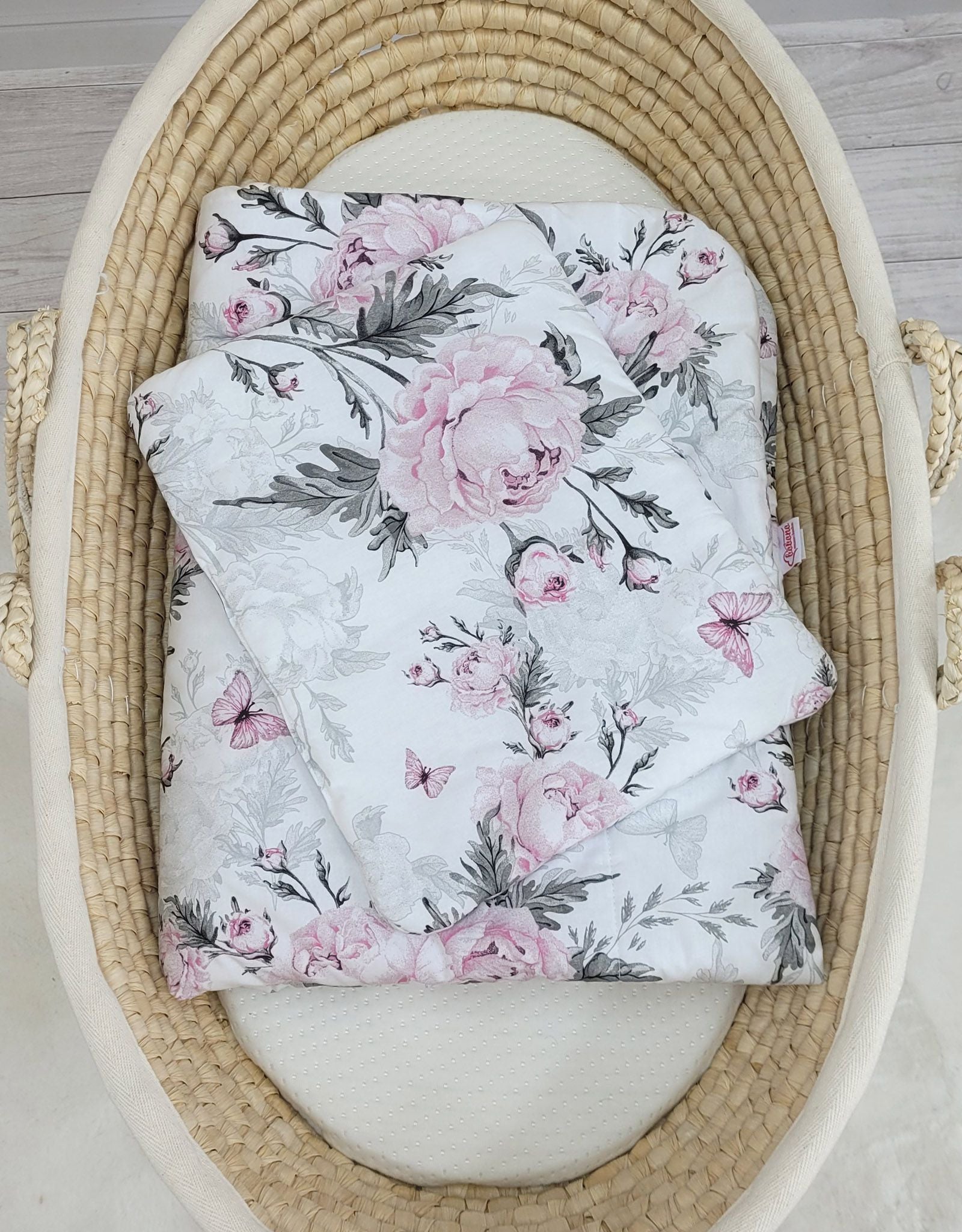 Bedding set 2-pcs 75x100cm NEWBORN- Romantic peonies
