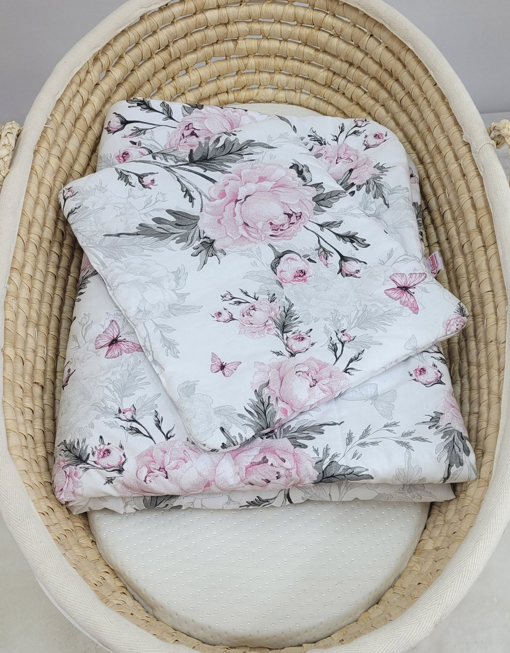 Bedding set 2-pcs 75x100cm NEWBORN- Romantic peonies