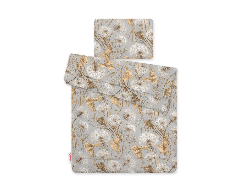 Bedding set 2-pcs 75x100cm NEWBORN- Dandelions grey