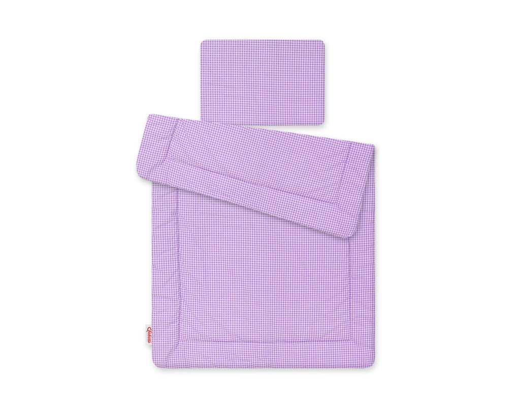 Bedding set 2-pcs 75x100cm NEWBORN- Purple check