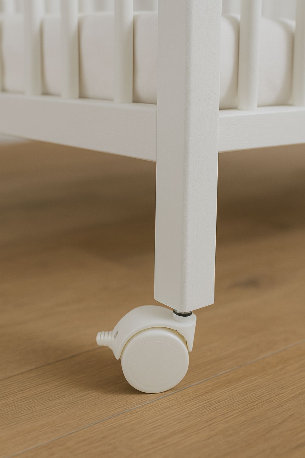 Baby cot castors - set white 4 pcs