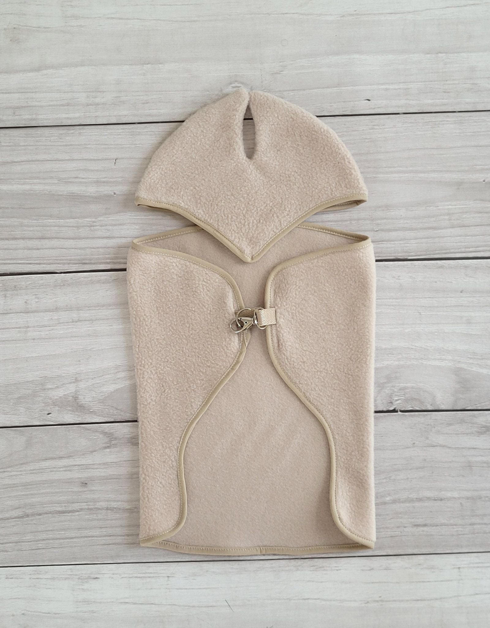 Set for Hobby Horse A4 and A5: Fleece blanket + earmuffs - beige