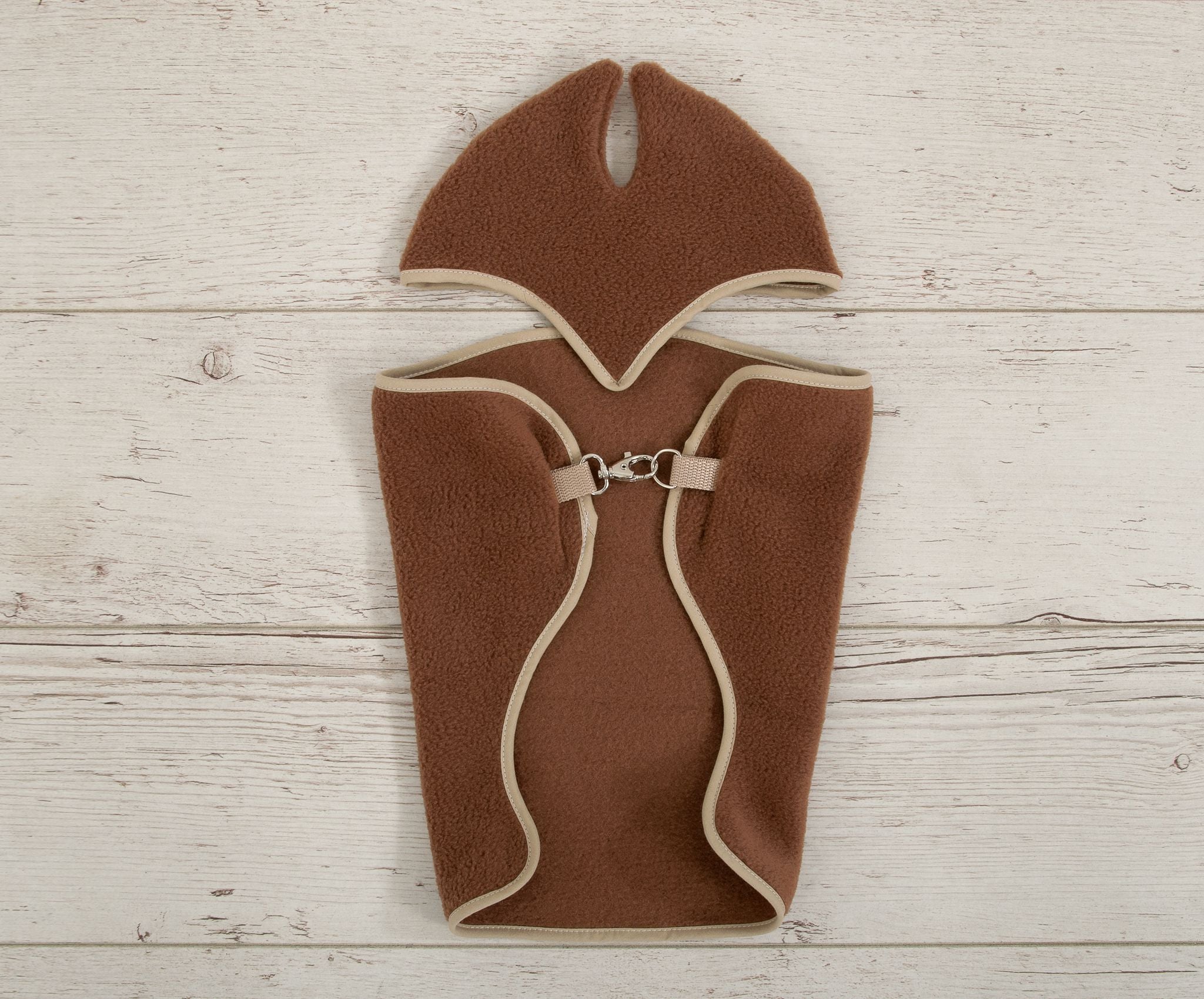 Set for Hobby Horse A3: Fleece blanket + earmuffs - brown