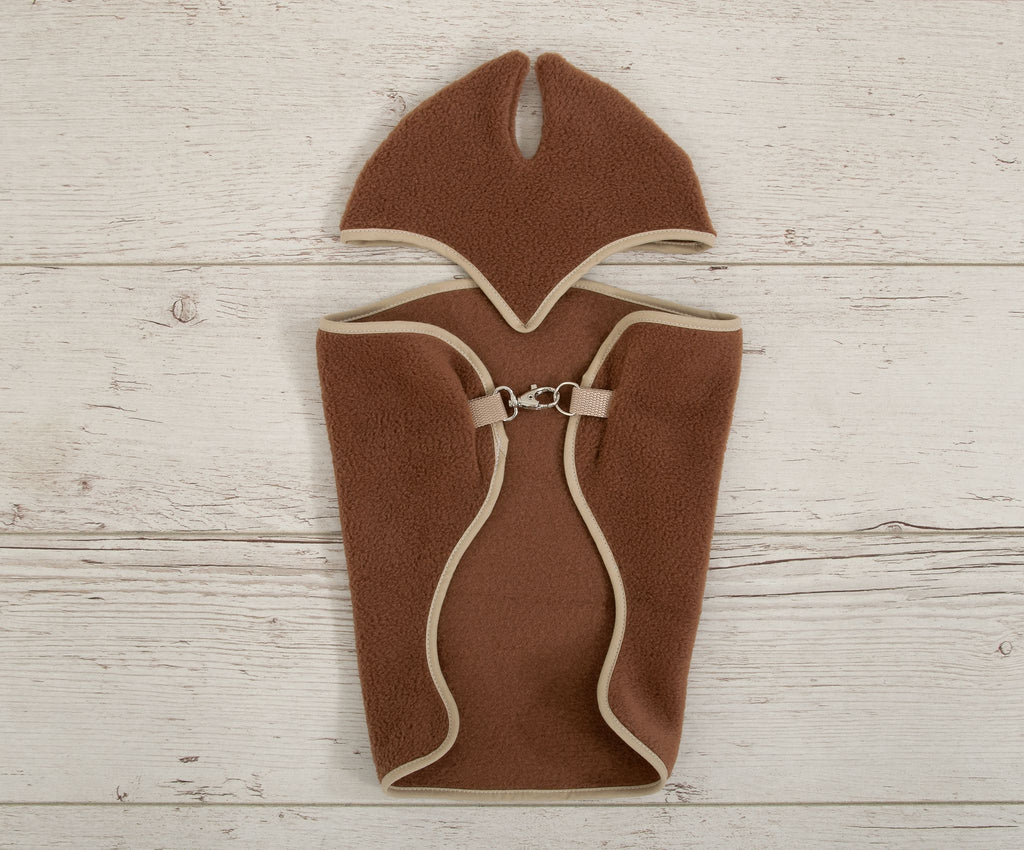 Set for Hobby Horse A4 and A5: Fleece blanket + earmuffs - brown