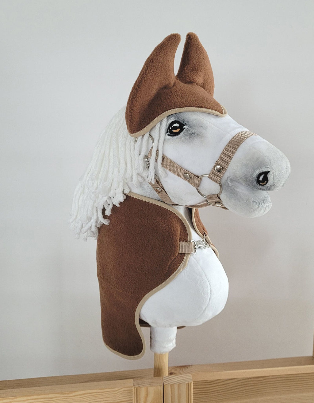 Set for Hobby Horse A4 and A5: Fleece blanket + earmuffs - brown