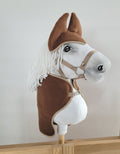 Set for Hobby Horse A4 and A5: Fleece blanket + earmuffs - brown
