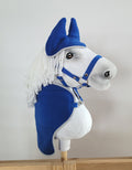 Set for Hobby Horse A4 and A5: Fleece blanket + earmuffs - dark blue