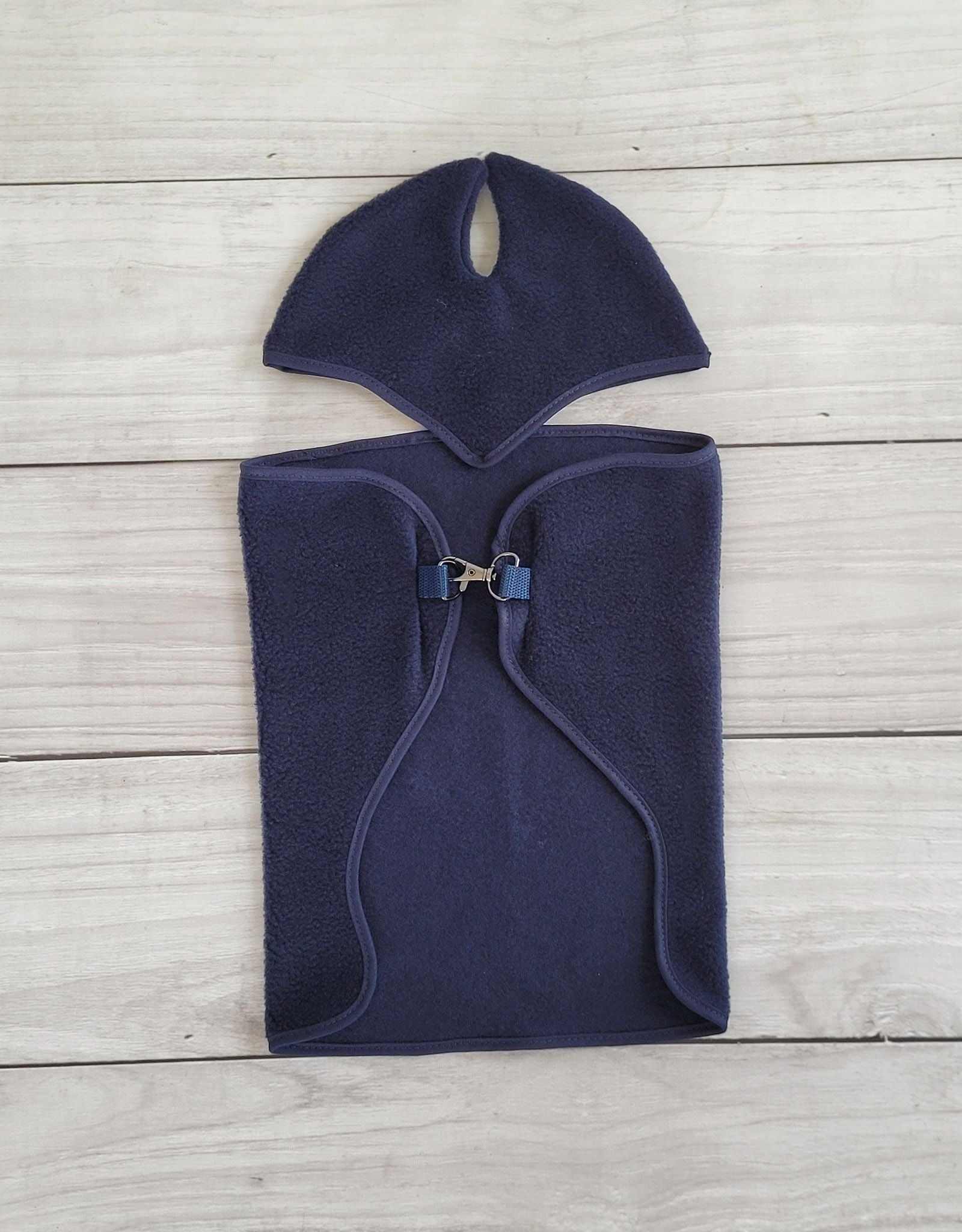 Set for Hobby Horse A4 and A5: Fleece blanket + earmuffs - denim