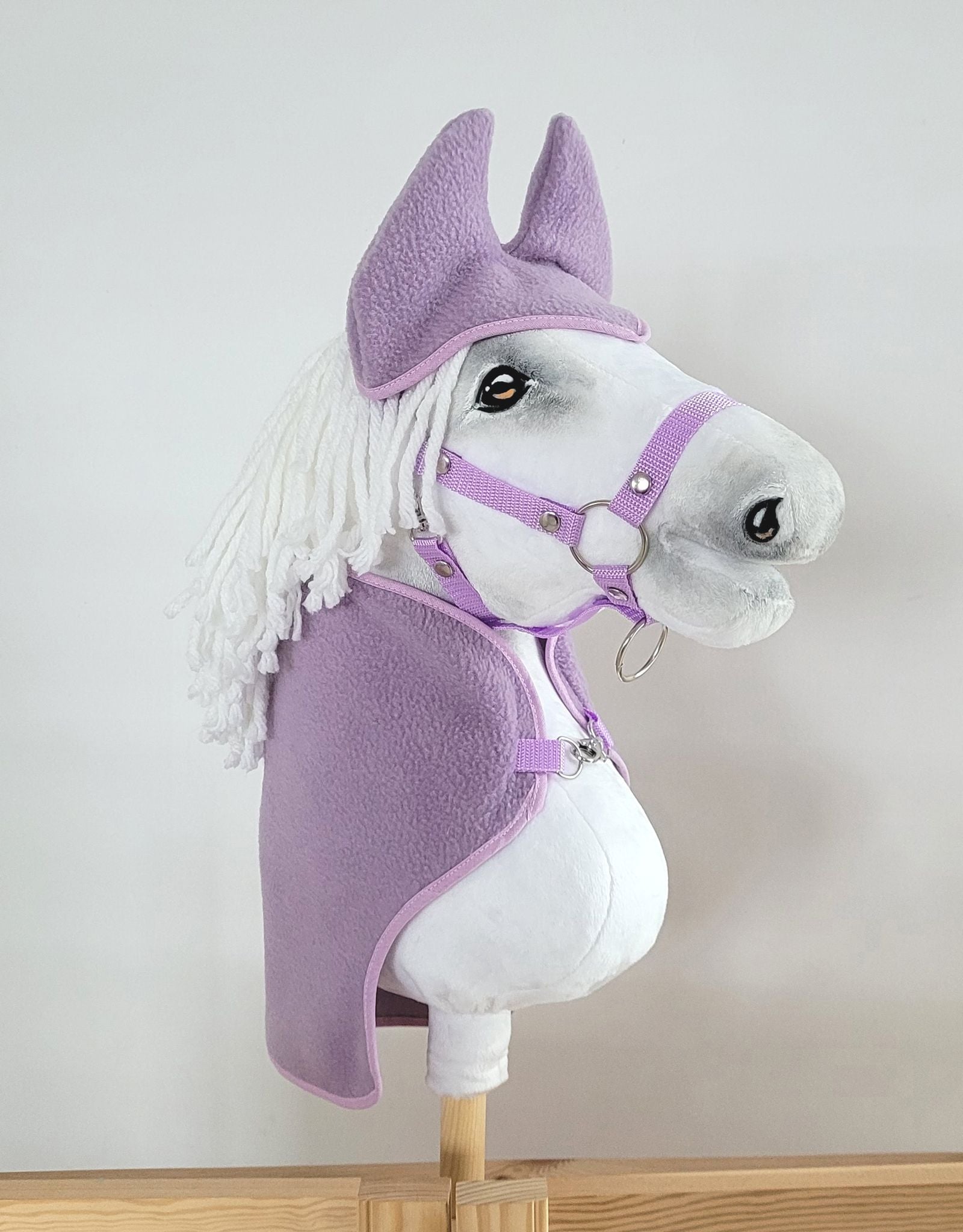 Set for Hobby Horse A4 and A5: Fleece blanket + earmuffs - lila