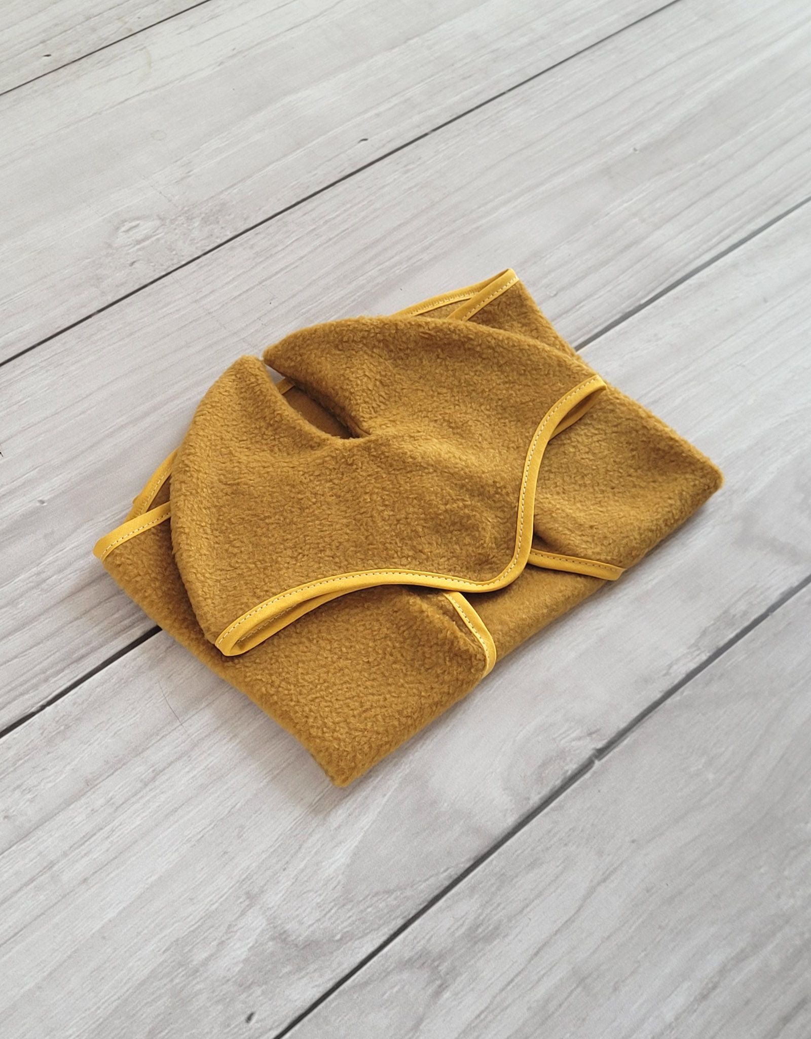 Set for Hobby Horse A3: Fleece blanket + earmuffs - honey yellow