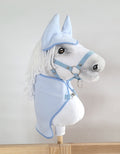 Set for Hobby Horse A4 and A5: Fleece blanket + earmuffs - light blue