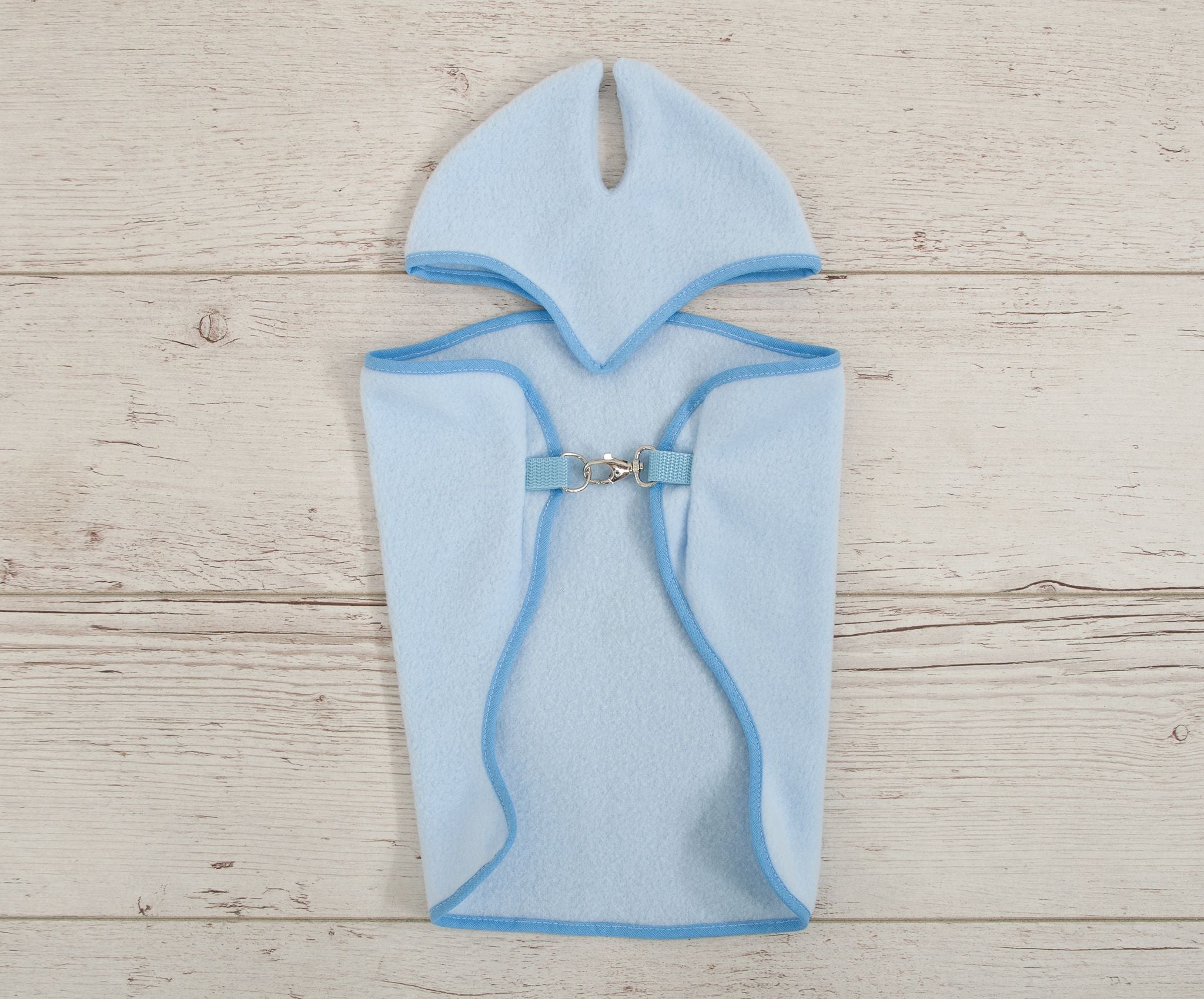 Set for Hobby Horse A3: Fleece blanket + earmuffs - light blue
