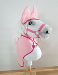Set for Hobby Horse A4 and A5: Fleece blanket + earmuffs - light pink