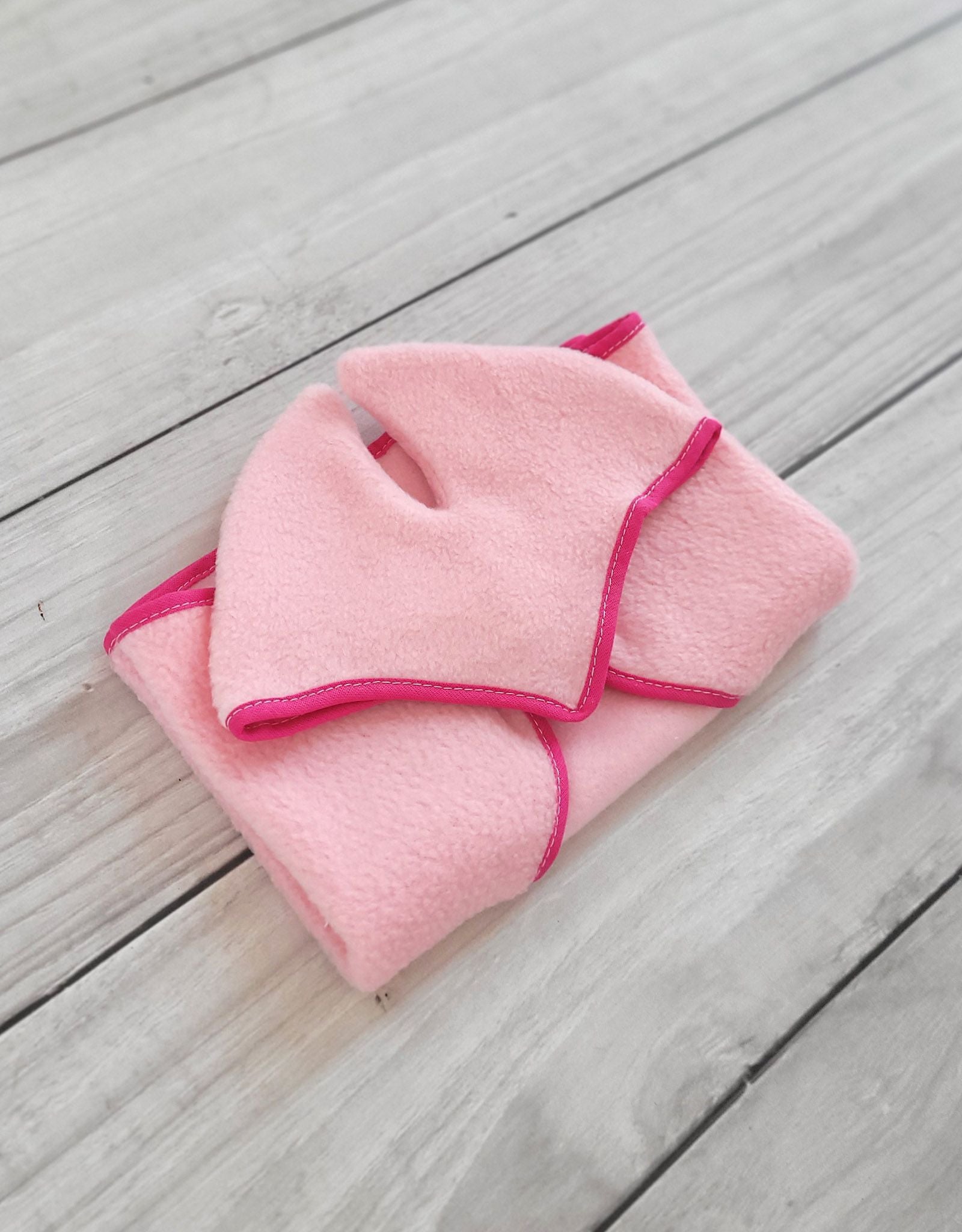 Set for Hobby Horse A4 and A5: Fleece blanket + earmuffs - light pink