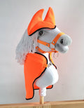 Set for Hobby Horse A4 and A5: Fleece blanket + earmuffs - neon orange