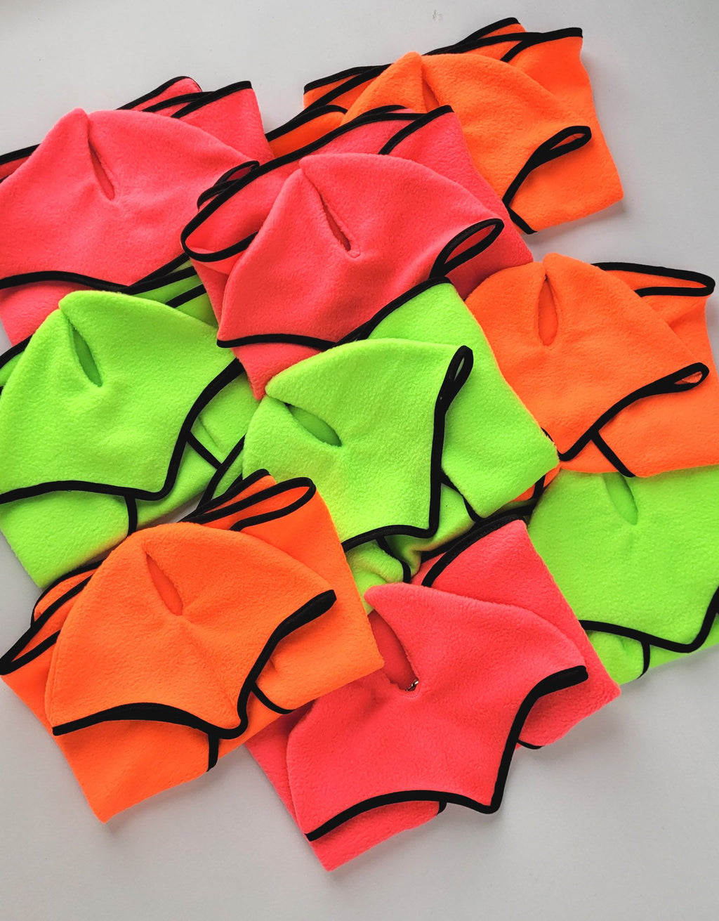 Set for Hobby Horse A3: Fleece blanket + earmuffs - neon green