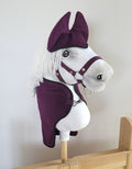 Set for Hobby Horse A3: Fleece blanket + earmuffs - plum
