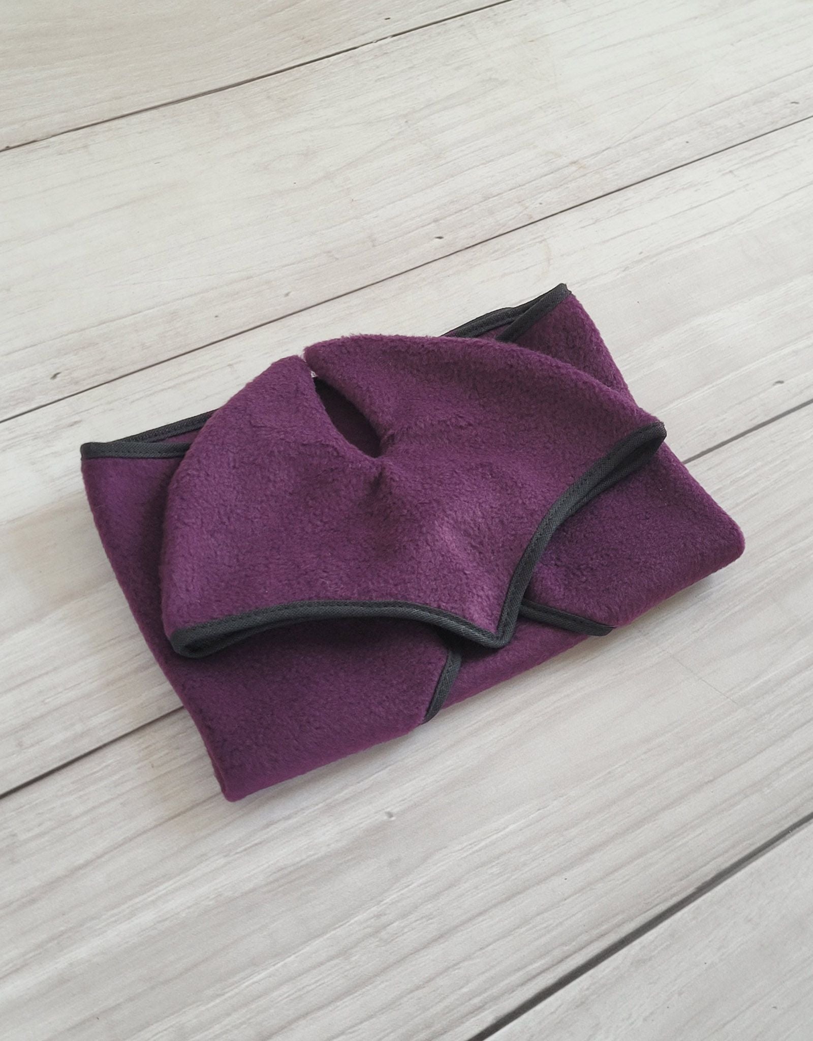 Set for Hobby Horse A3: Fleece blanket + earmuffs - plum