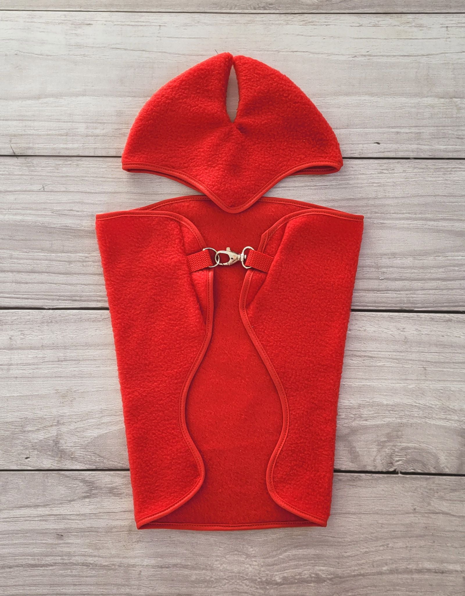 Set for Hobby Horse A4 and A5: Fleece blanket + earmuffs - red