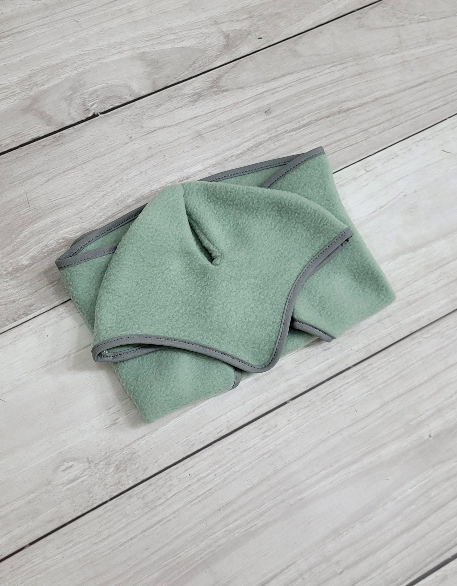Set for Hobby Horse A3: Fleece blanket + earmuffs - sage