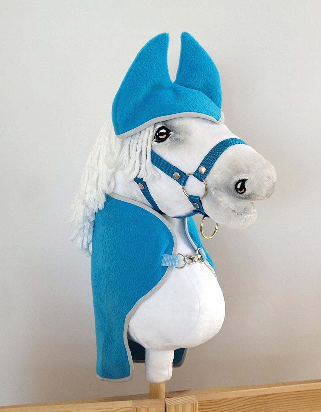 Set for Hobby Horse A3: Fleece blanket + earmuffs - turquoise