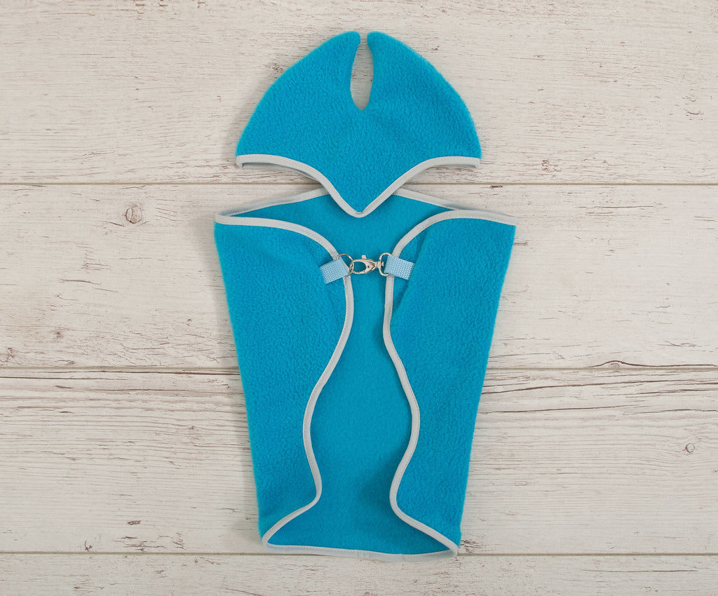 Set for Hobby Horse A3: Fleece blanket + earmuffs - turquoise