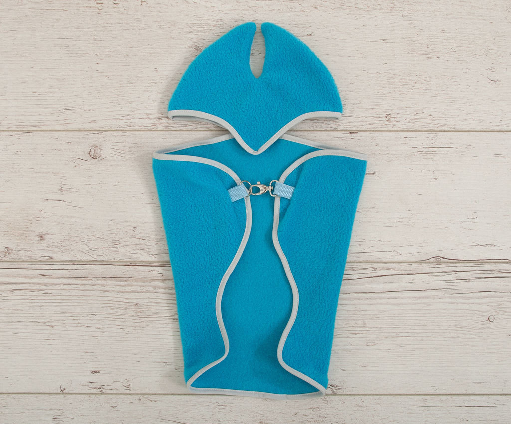 Set for Hobby Horse A4 and A5: Fleece blanket + earmuffs - turquoise