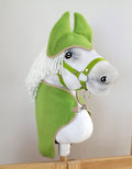 Set for Hobby Horse A3: Fleece blanket + earmuffs - light green