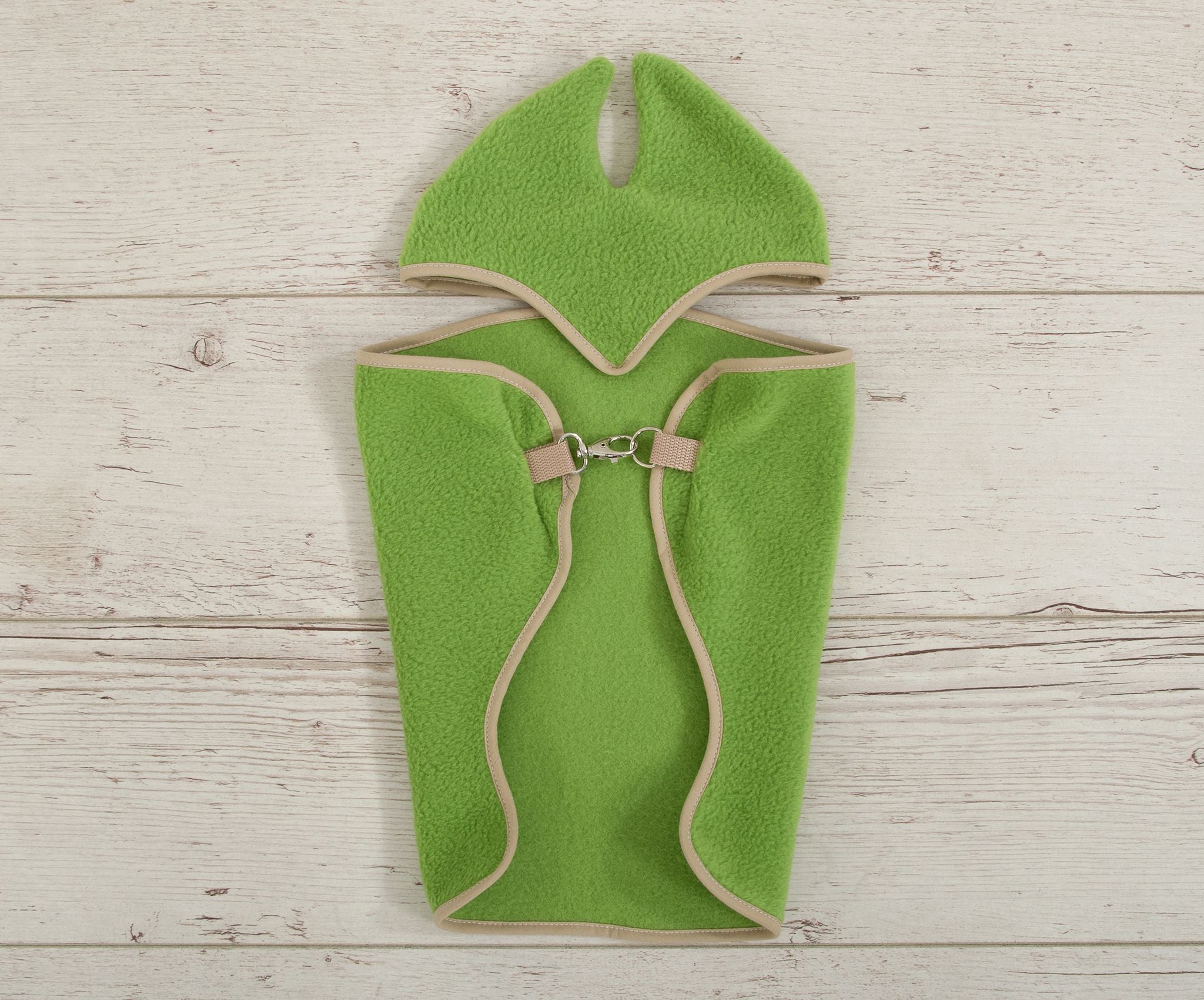Set for Hobby Horse A3: Fleece blanket + earmuffs - light green