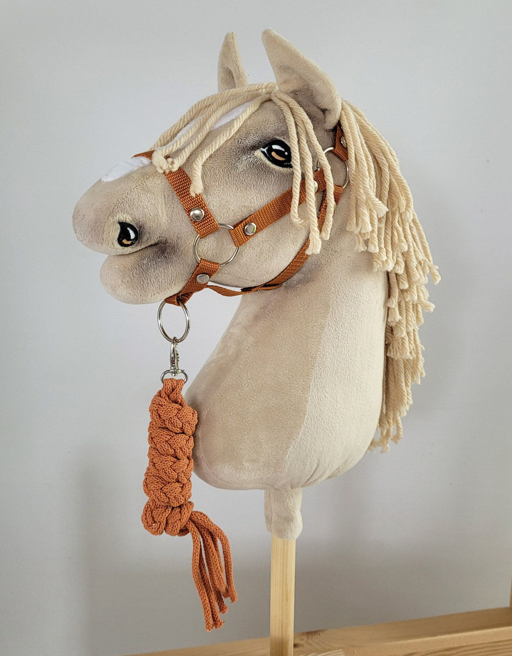 Tether for Hobby Horse made of double-twine cord - ginger