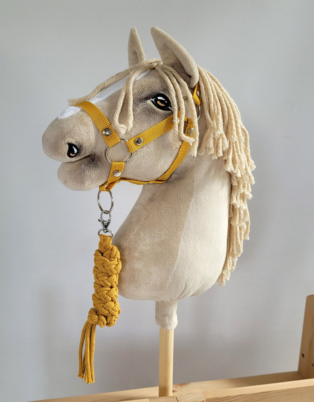 Tether for Hobby Horse made of double-twine cord - honey yellow