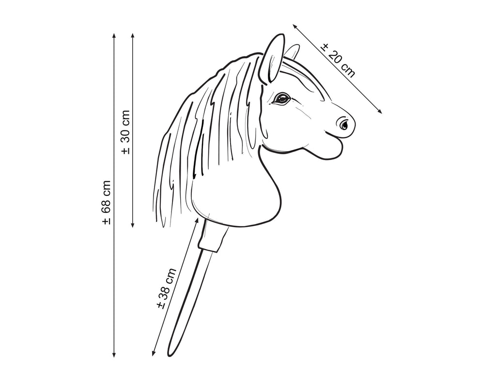 Horse on a stick Super Hobby Horse Premium - chestnut horse A4