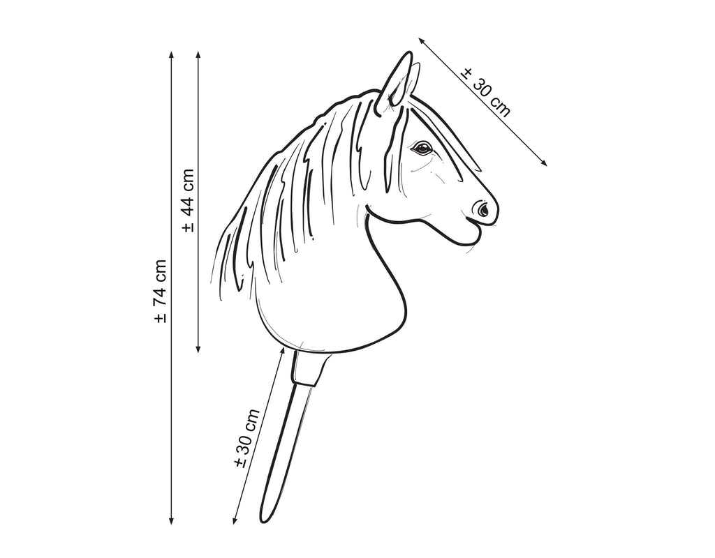 Horse on a stick Super Hobby Horse Premium - western II bay horse A3