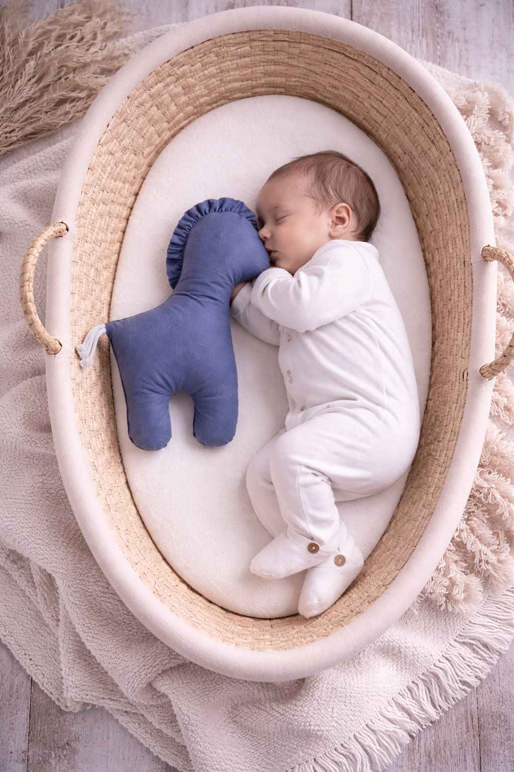 LUCKY Horse - a soft first cuddly toy - Anthracite