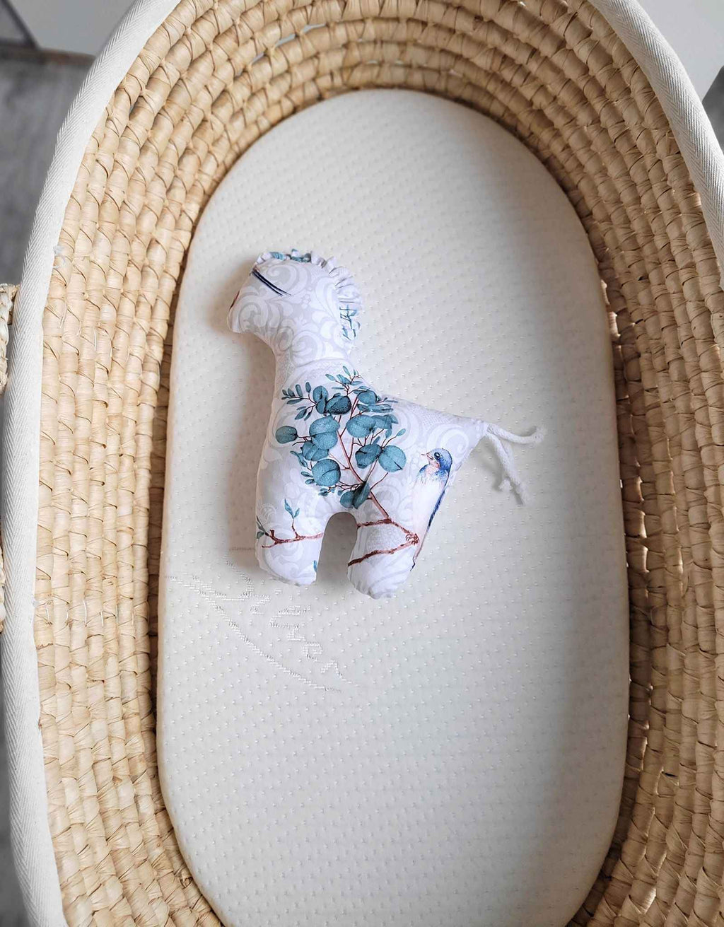 LUCKY Horse - a soft first cuddly toy - Blue birds