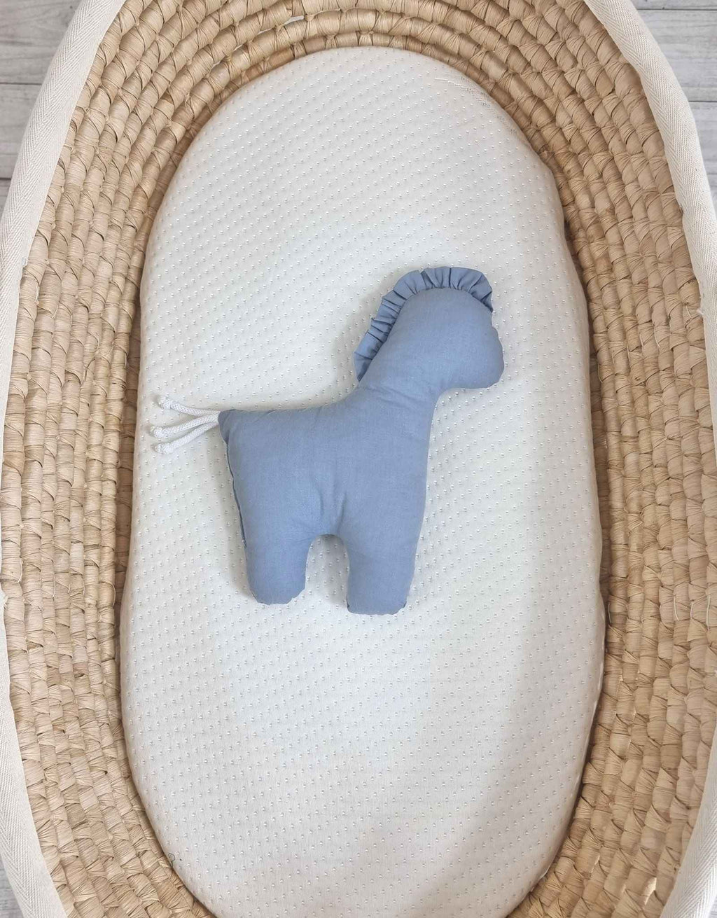 LUCKY Horse - a soft first cuddly toy - Dusty blue