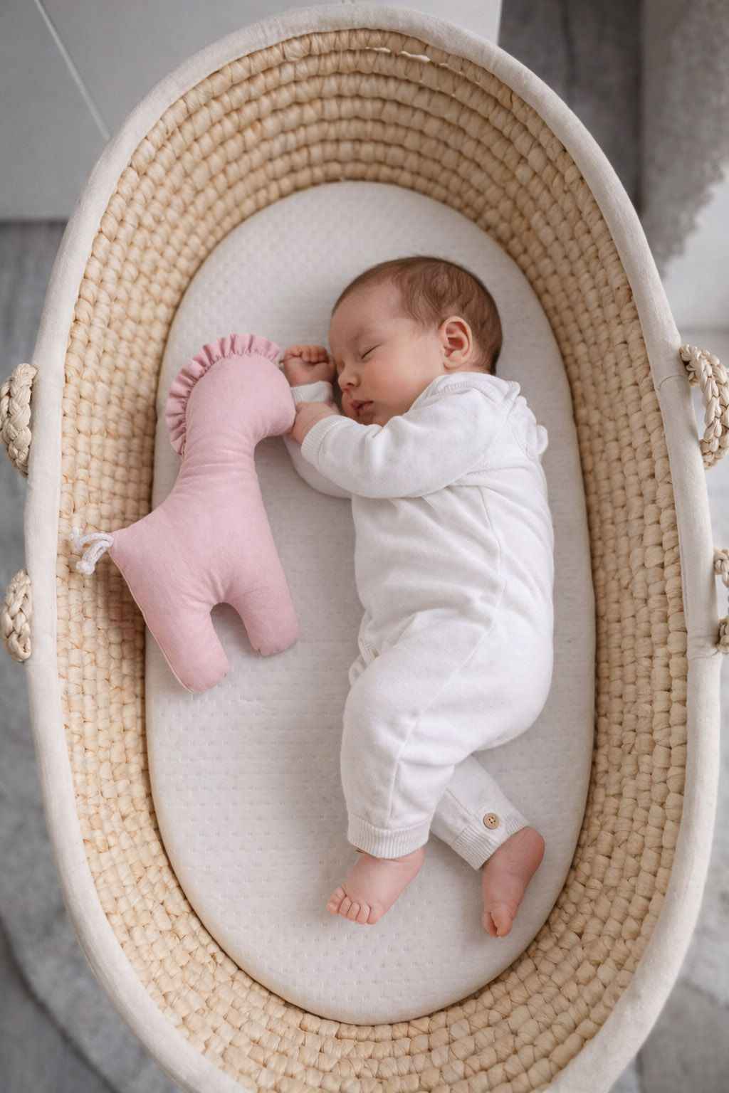 LUCKY Horse - a soft first cuddly toy - Old rose