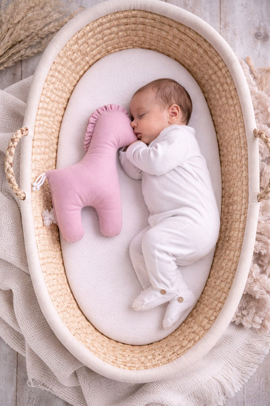 LUCKY Horse - a soft first cuddly toy - Old rose