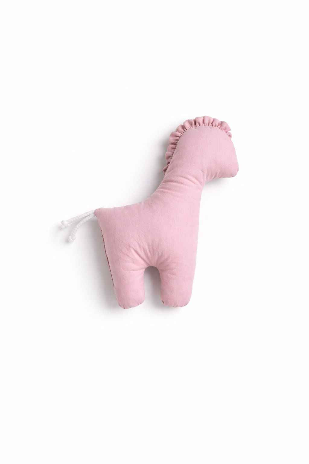 LUCKY Horse - a soft first cuddly toy - Old rose