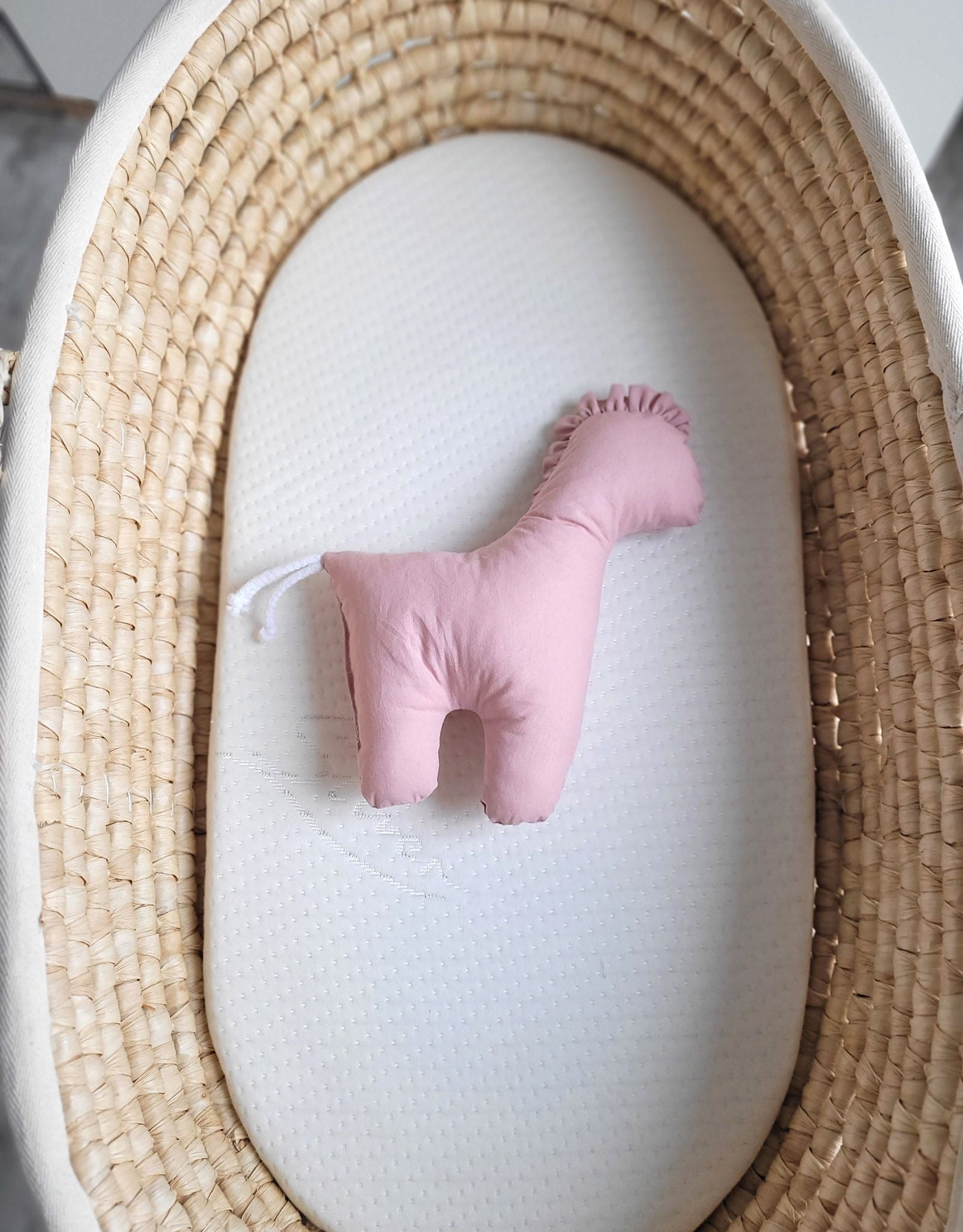 LUCKY Horse - a soft first cuddly toy - Old rose
