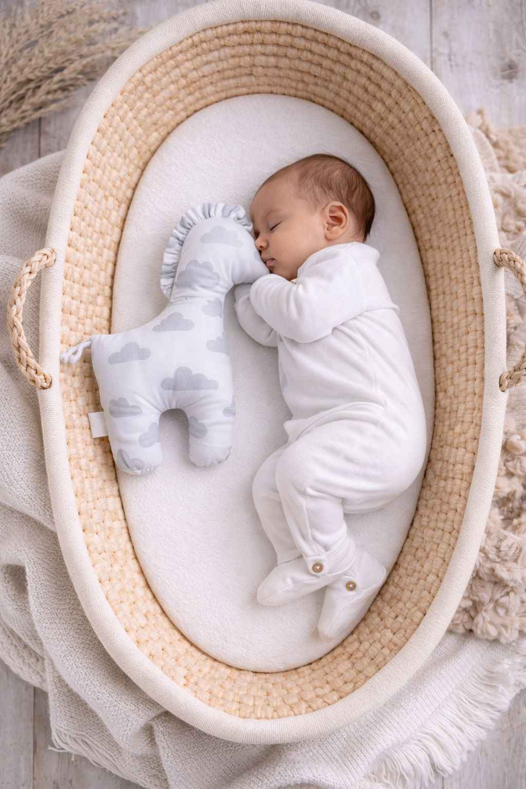 LUCKY Horse - a soft first cuddly toy - Grey clouds