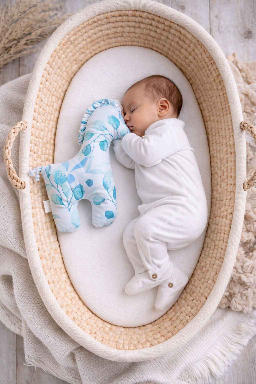 LUCKY Horse - a soft first cuddly toy - Eucaliptus mint