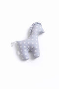 LUCKY Horse - a soft first cuddly toy - Dots on a gray