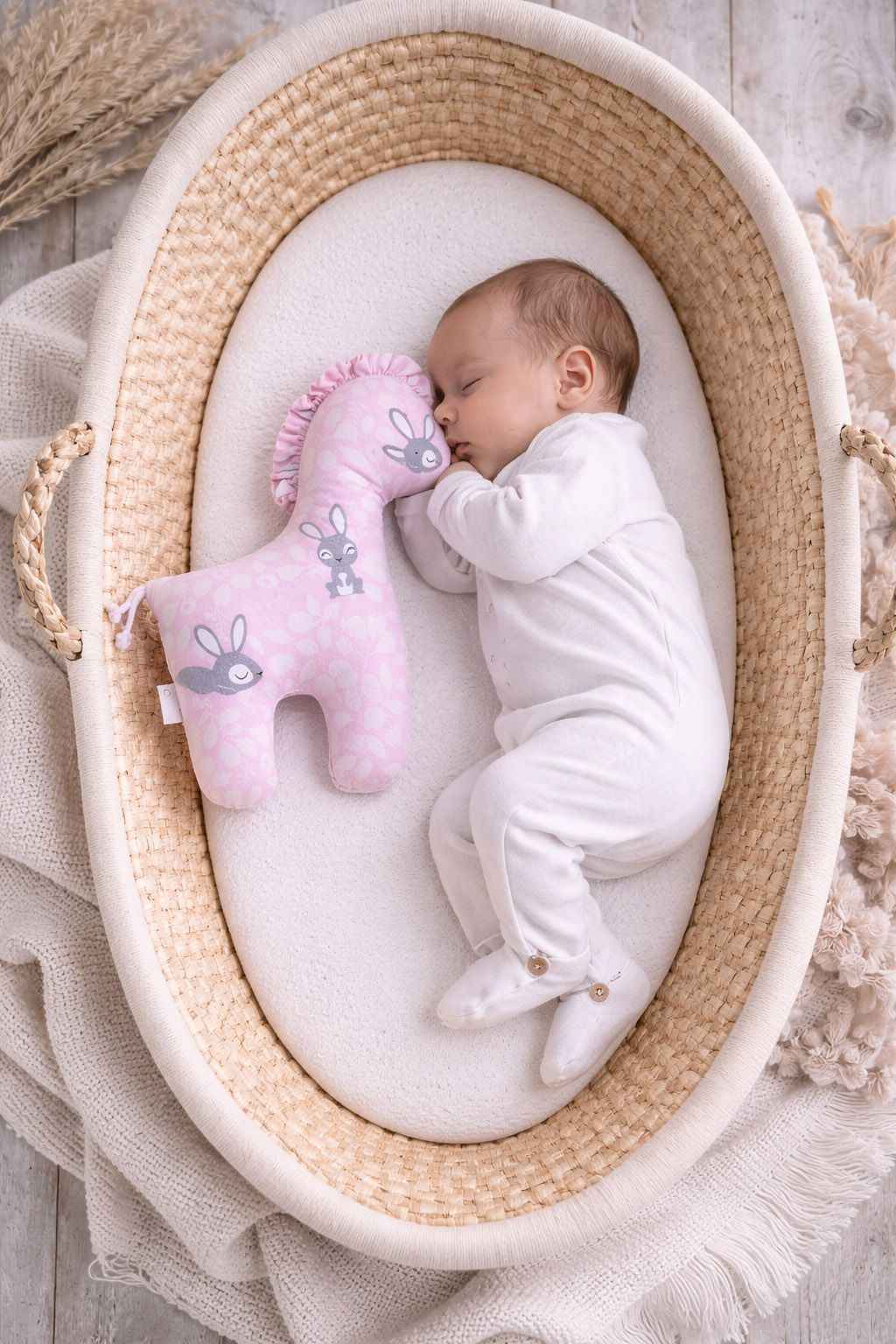 LUCKY Horse - a soft first cuddly toy - Pink Bunnies