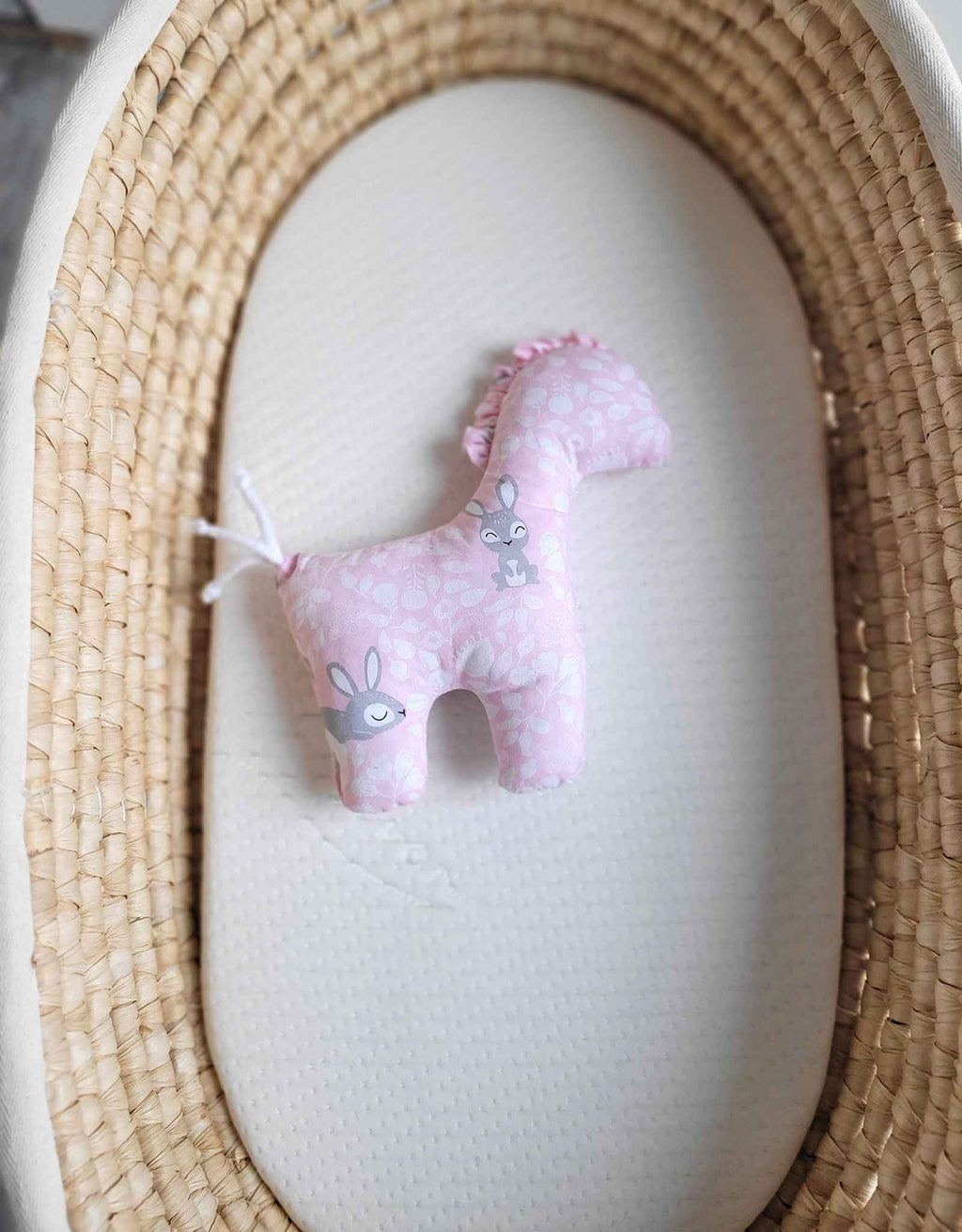 LUCKY Horse - a soft first cuddly toy - Pink Bunnies