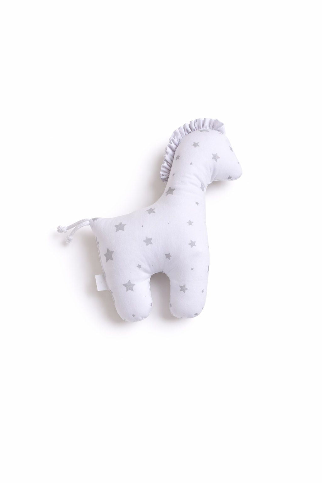 LUCKY Horse - a soft first cuddly toy - Mini gray stars