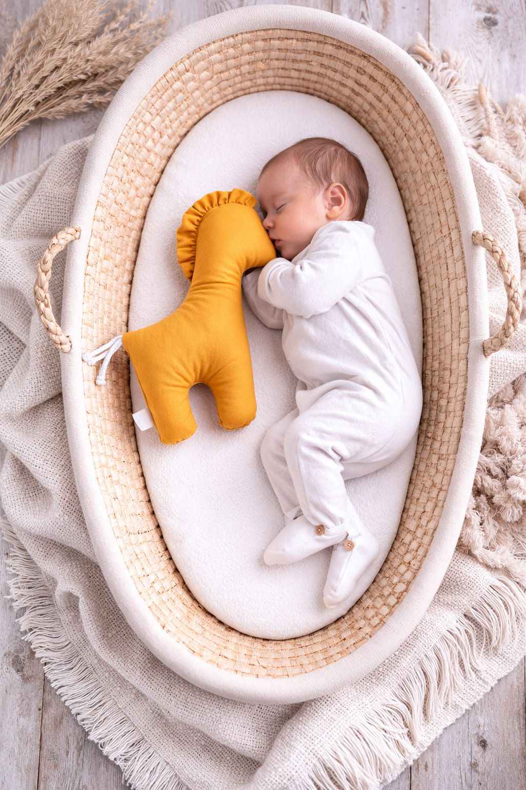 LUCKY Horse - a soft first cuddly toy - Honey yellow
