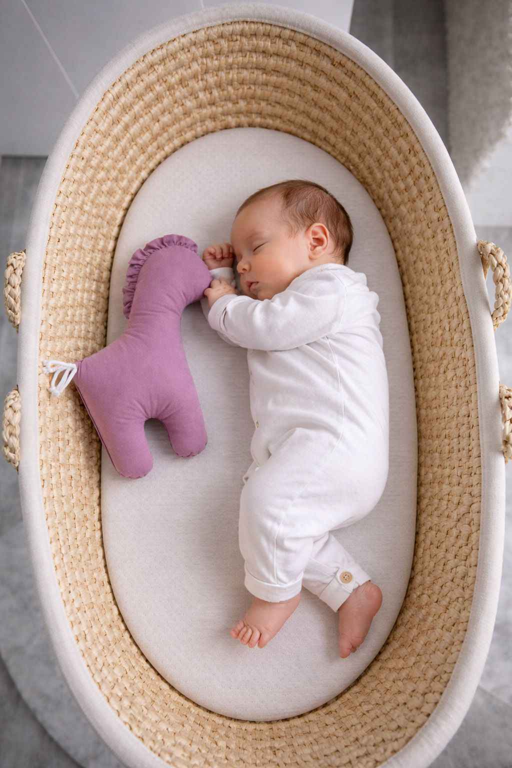 LUCKY Horse - a soft first cuddly toy - Dusty rose