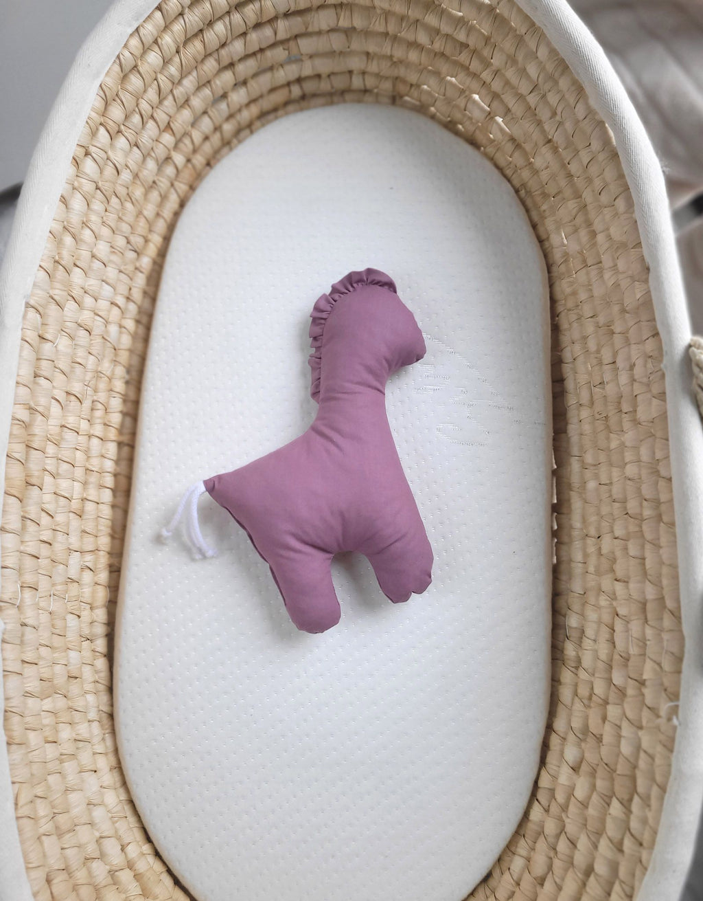 LUCKY Horse - a soft first cuddly toy - Dusty rose
